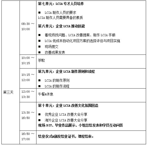 2018年12月份LCIA低成本自動化課程招生啦！