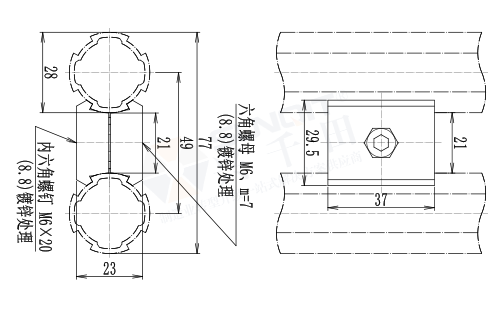 平行接頭尺寸圖