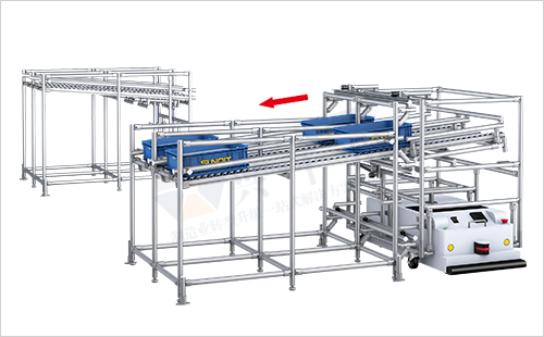 AGV周轉(zhuǎn)車+物料架(翹板型)