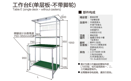 分享2款精益管工作臺桌設(shè)計案例